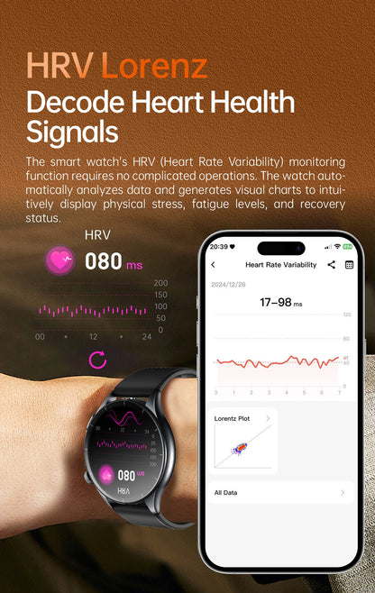 2025 New ECG+PPG Health Diagnosis Smartwatches Men Women Clock Uric Acid Lipid BP Heart rate Tracker NFC Sports Smart Watch IOS