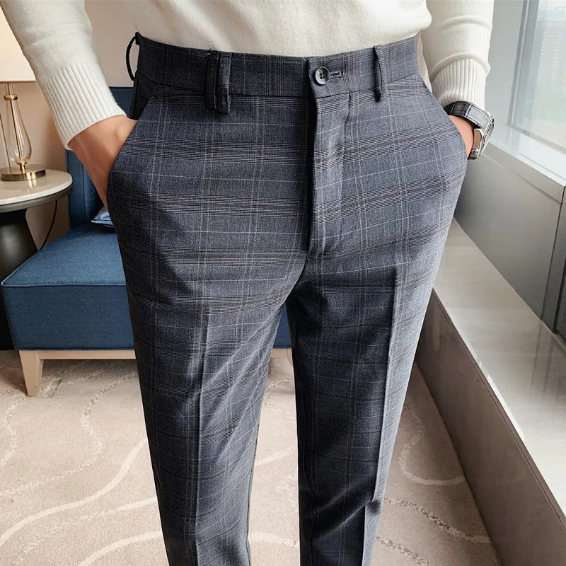 Wedding Dress Pants for Men Business Suit Pant Casual Slim Formal Pants