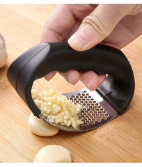 Multi-function Manual Garlic Press Curved Garlic Grinding Slicer Chopper Stainless