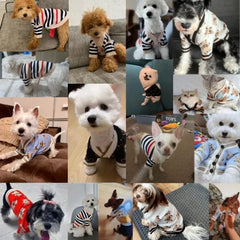 Luxury Dog Clothes for Small Dogs Winter Warm Dog Sweater Chihuahua French