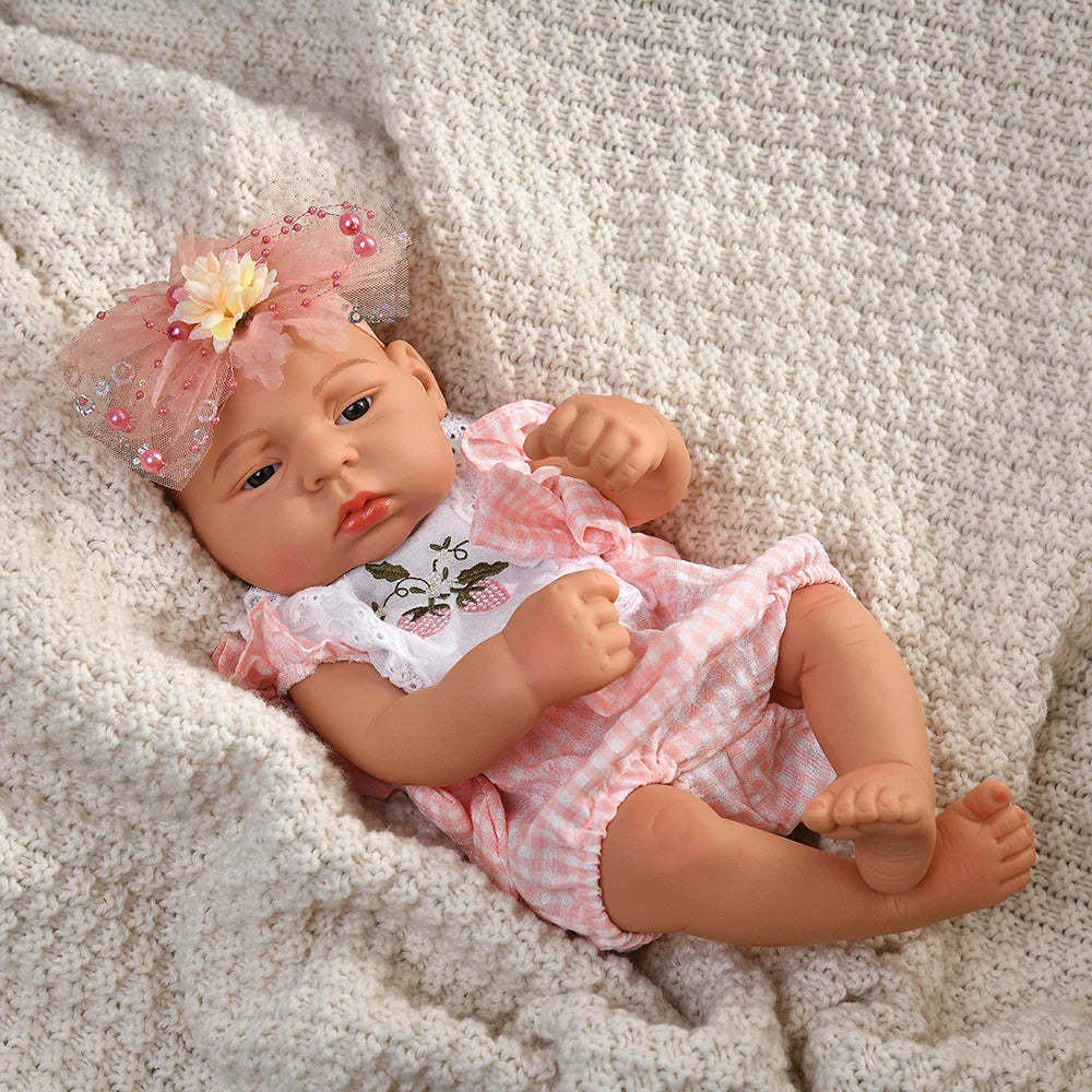 15.75inch 40cm Reborn Dolls Baby  Dolls Toys Girl Lifelike Reborn Dolls Full Body Vinyl Girl Doll Bebe Doll Toy Birthday Gift