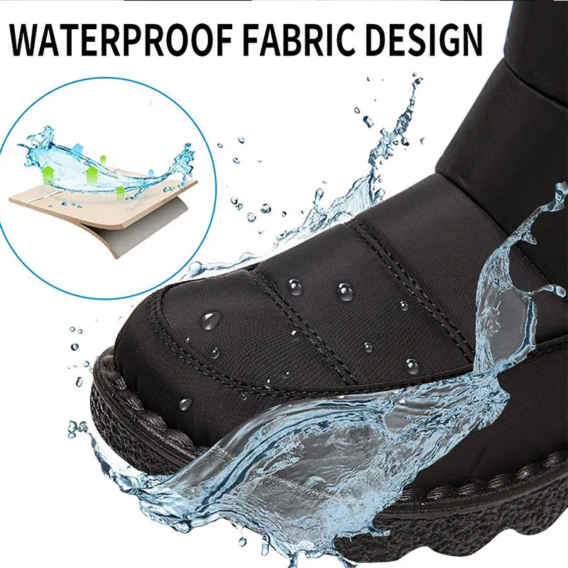 Women Boots Mid-Calf Winter Shoes For Women Snow Boots Casual Waterproof