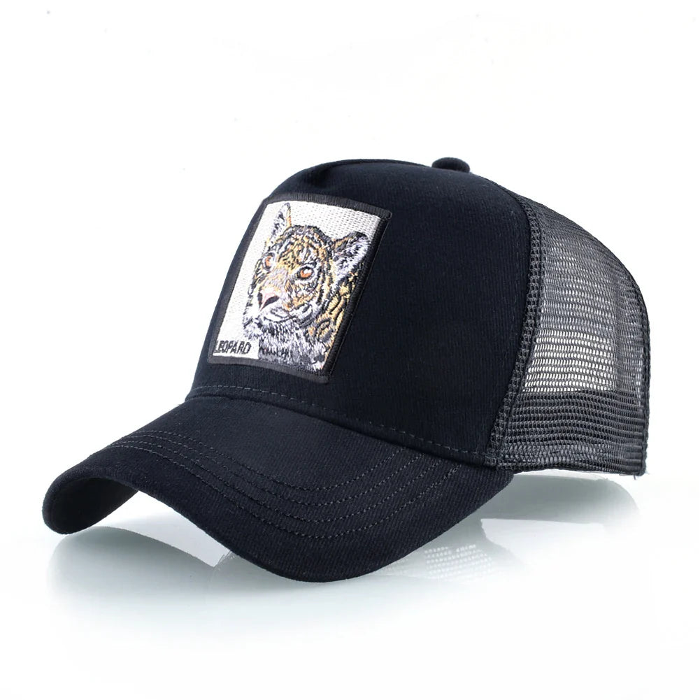 Fashion Trucker Caps With Embroidery Goat Patch Four Seasons Snapback Baseball Cap For Men Women Adjustable Visor Hat