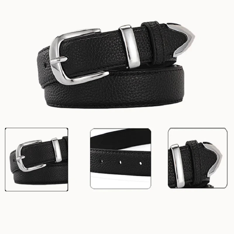 Women Leather Belts High Quality Fashion Best Matching Dress Jeans Belts for Lady Women's Dress Luxury Designer Brand LB2146