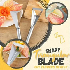 Stainless Steel Triangle Fruit Carving Knife Fruit Platter Artifact Triangle Vegetable Cutter