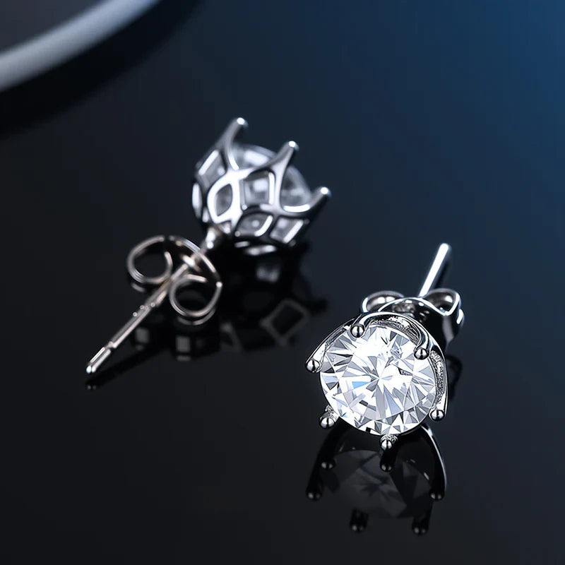 GRA Certificate Promotion 100% Moissanite Earrings for Women Pass Diamond Test Pen Ear Studs 925 Sterling Silver Fine Jewelry