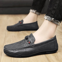 Fashion Leather Men Casual Shoes Slip on Formal Loafers