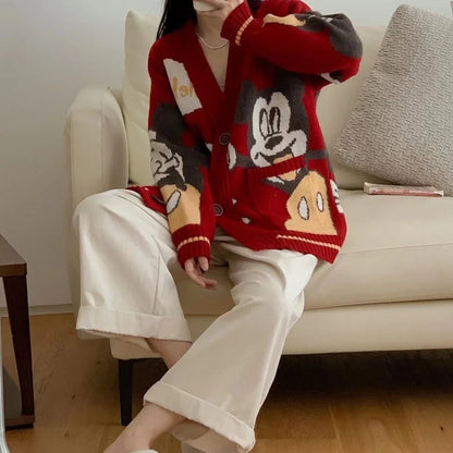 Cardigan Donald Cartoon Sweaters for Women Coat