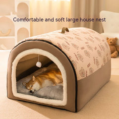 Big Dog Nest Winter Warm Dog House Removable and Washable Dog Bed Seasonal