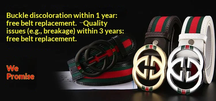 2026 New Unisex Red Green Stripe Belt 3.8cm - Durable Canvas Designer Waistband with Metal Logo, Trendy & Wear- Resistan