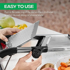 Adjustable Mandoline Slicer Stainless Steel Vegetable Slicer Chopper Cutter