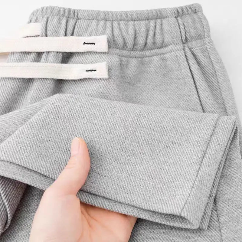 Heavy Duty Casual Chino Pants Men Loose Straight Sweatpants Male