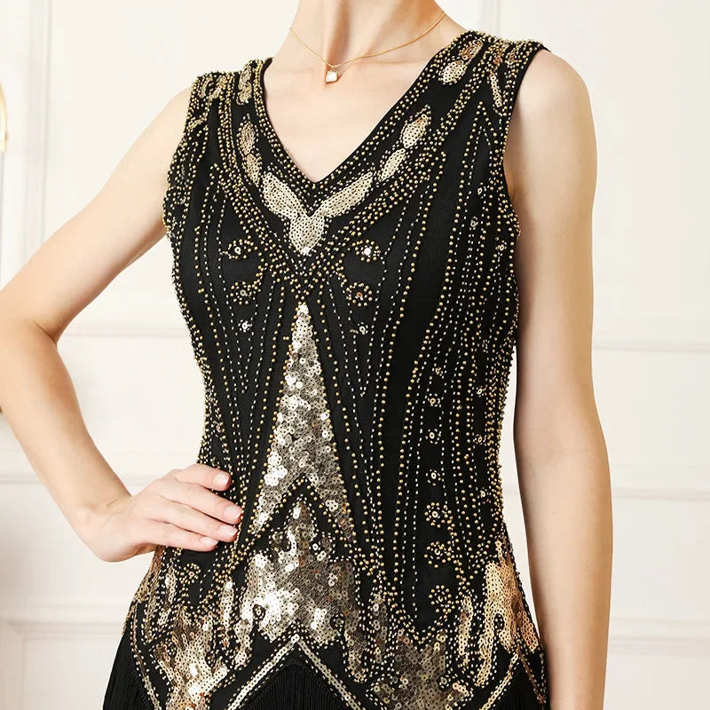 Formal attire Dresses: V-Neck Flapper Gatsby Cocktail Dress Formal Evening Prom