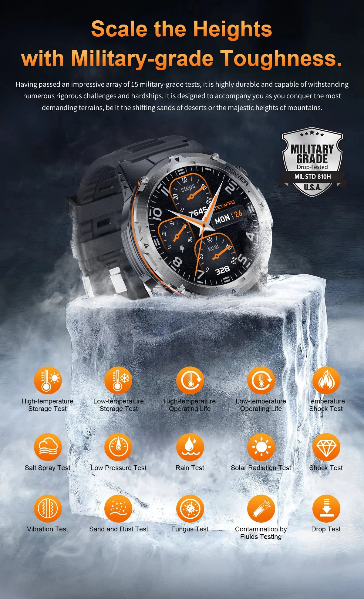 GPS Sports Waterproof Smart Watch Men