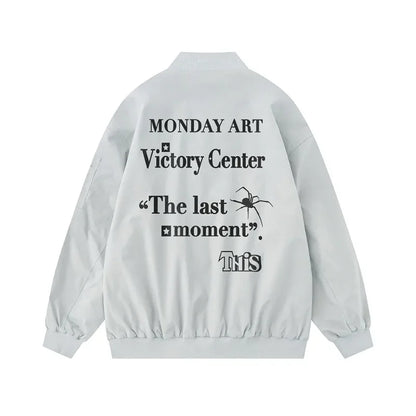 Men's Aviator Jackets 2024 Autumn Couple's Matching Jacket Hip-hop Streetwear