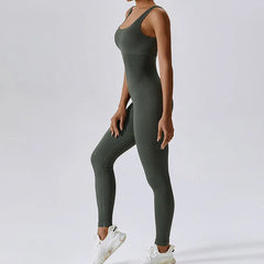 Women's Yoga One Piece Tracksuit Jumpsuit Seamless Sportswear Yoga Suit Gym