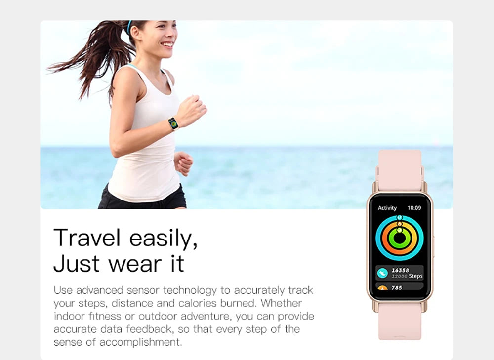 LIGE Smart Watch Men Women Smart Bracelet Wristband 1.45 Inch Heart Rate Waterproof Sports Fitness Tracker Bluetooth Call Band