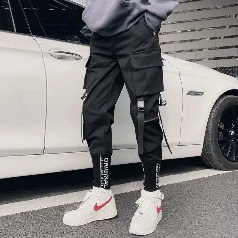 Stylish Japanese Fashion Harajuku Hip Hop Men Pants Streetwear Cargo Pants for Men