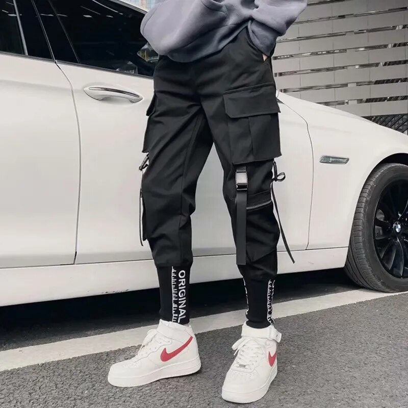Stylish Japanese Fashion Harajuku Hip Hop Men Pants Streetwear Cargo Pants for Men
