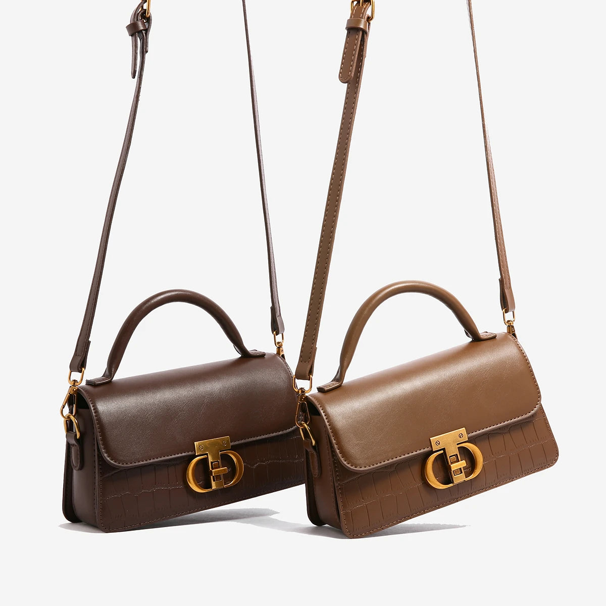 Small Leather Armpit Bags for Women, Chain Shoulder, Crossbody Bag, Ladies