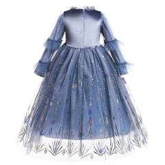 2 4 6 8 10 Yrs Girls Princess Elsa Ball Gown Disney Frozen Snow Queen Party Dress