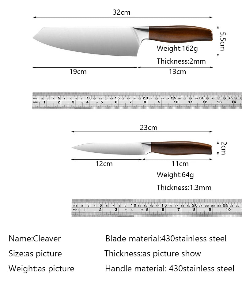 Kitchen Knife Stainless Steel Slicing Cleaver Japanese Chef Fish Cutting Vegetables Meat