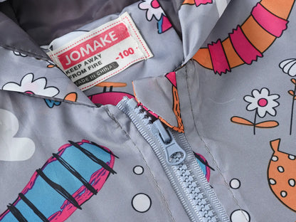 Stylish Cartoon Dinosaur Windbreaker Jacket for Girls - Perfect for Casual Wear!