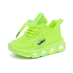 Boys and Girls Light Up Clunky Sneaker Small and Medium-sized Children's Soft