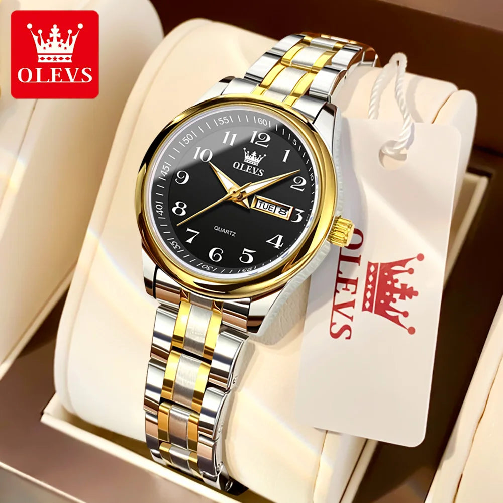 OLEVS 5567 Women's Watch Original Luxury Brand Stainless Steel Waterproof Quartz Women's Watch Elegant Date Zhou Women's watches