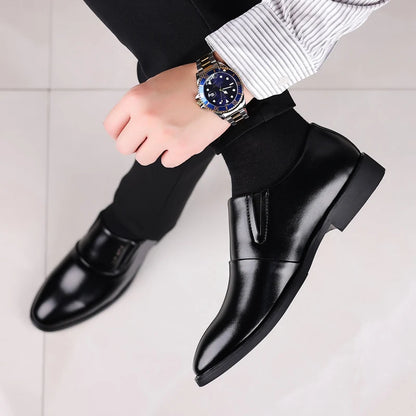 High Quality Leather Men Casual Shoes Comfortable Men Loafers Light Formal Men Dress Shoes Breathable Slip on Men Driving Shoes