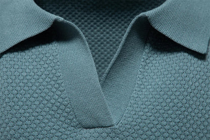 2025 New Summer Premium Solid Color Men's Golf Polo Shirt for Collared Breathable Fabric Social Casual Top Male Polo Shirts