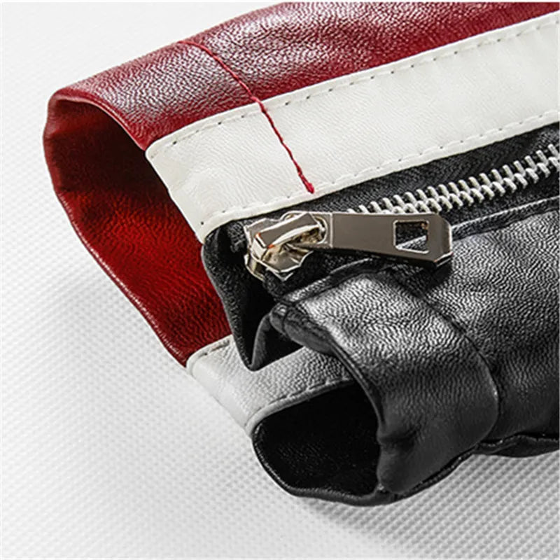 Winter Men's Motorcycle Leather Jacket Men Fashion Casual
