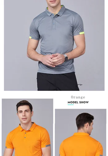 Summer Quick Drying Short Sleeved Polo Shirt Golf Jersey Company Group Breathable Fitness Lapel Sports Sleeved 8-Color Large Top