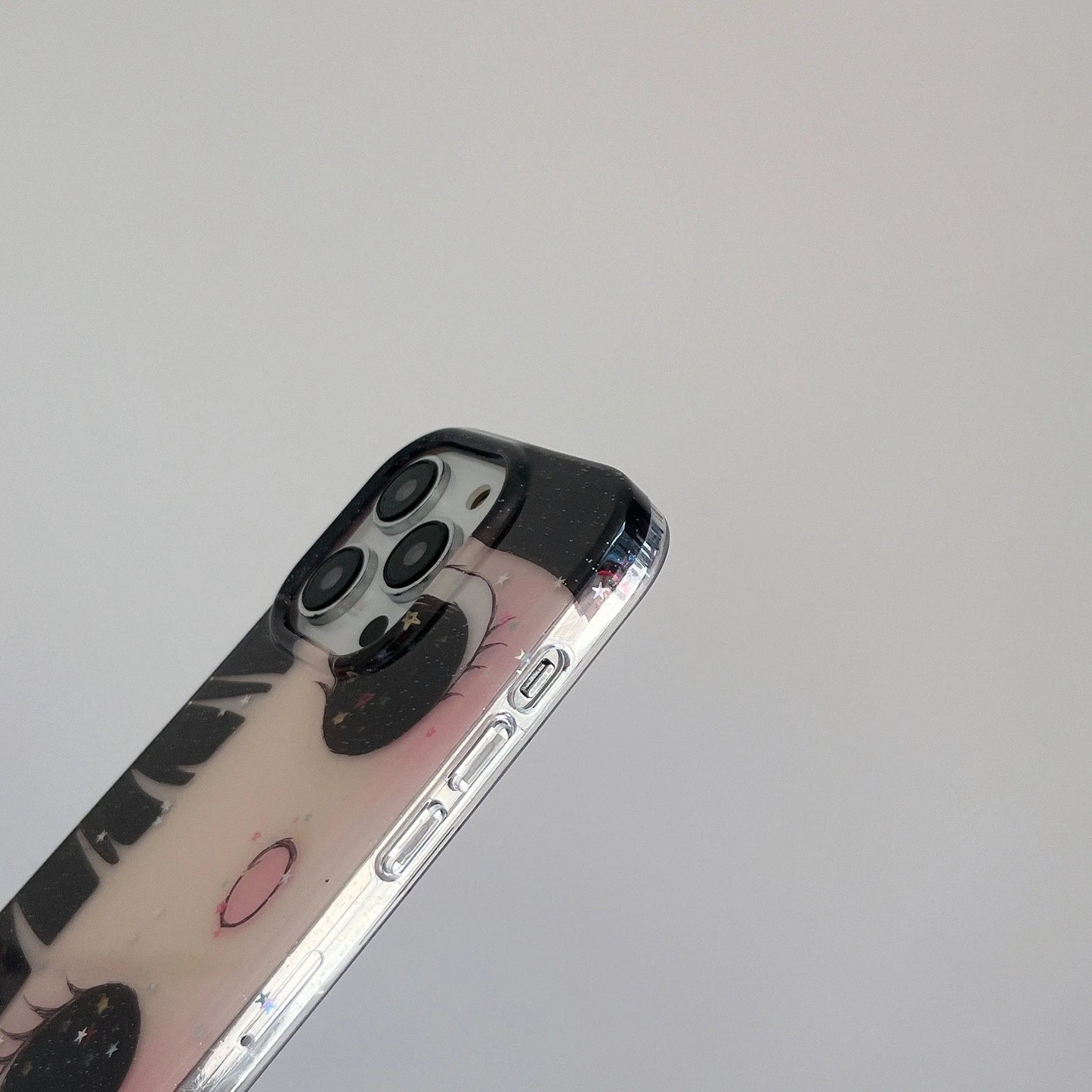 Dreamy INS Glittering Big Eyes Comic Girl Lovely Phone Case for iPhone 17 16 15 14 11 12 13 Pro Max Plus Back Cover