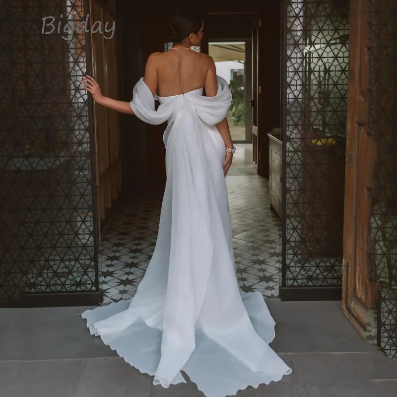 White Bridesmaid Dresses: Wedding Dress Women White Off The Shoulder Open
