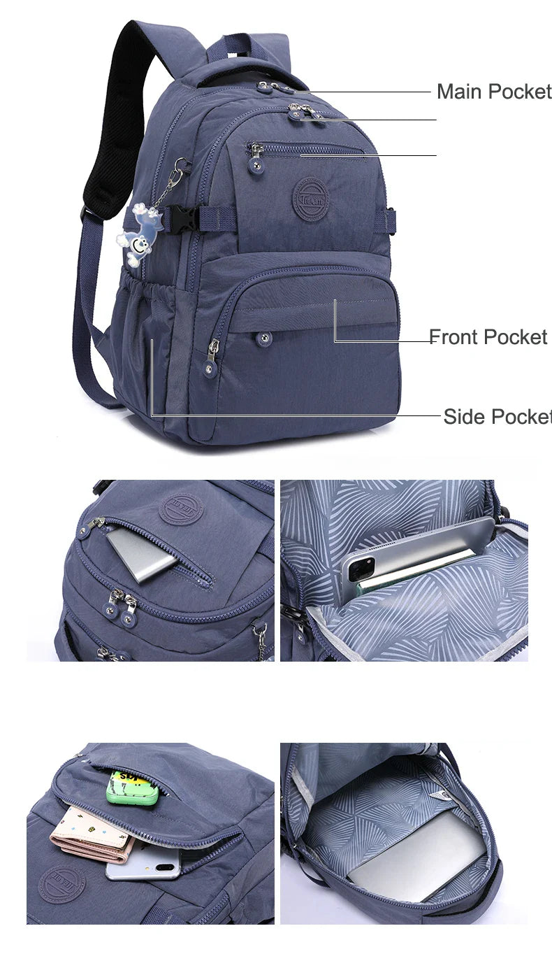 TEGAOTE Large Nylon Waterproof Backpack Travel Rucksack for Women School Bags Mochilas Mujer Kids Girls 2026