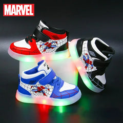 Spiderman LED Light Disney Kids Shoes Boys and Girls Light Kids Light Kids Sports Shoes