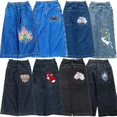 Y2K Jeans: Baggy jeans | Hip Hop Harajuku Streetwear Jeans