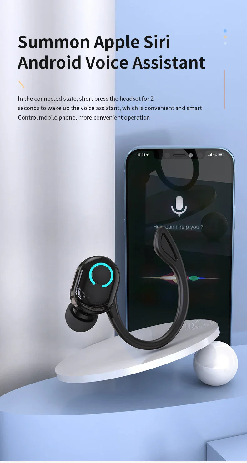 VAORLO S10 New Earphone Bluetooth Earphone Sport Business Single Ear Earphone With Good Sport Range and Noise Reduction Wearing