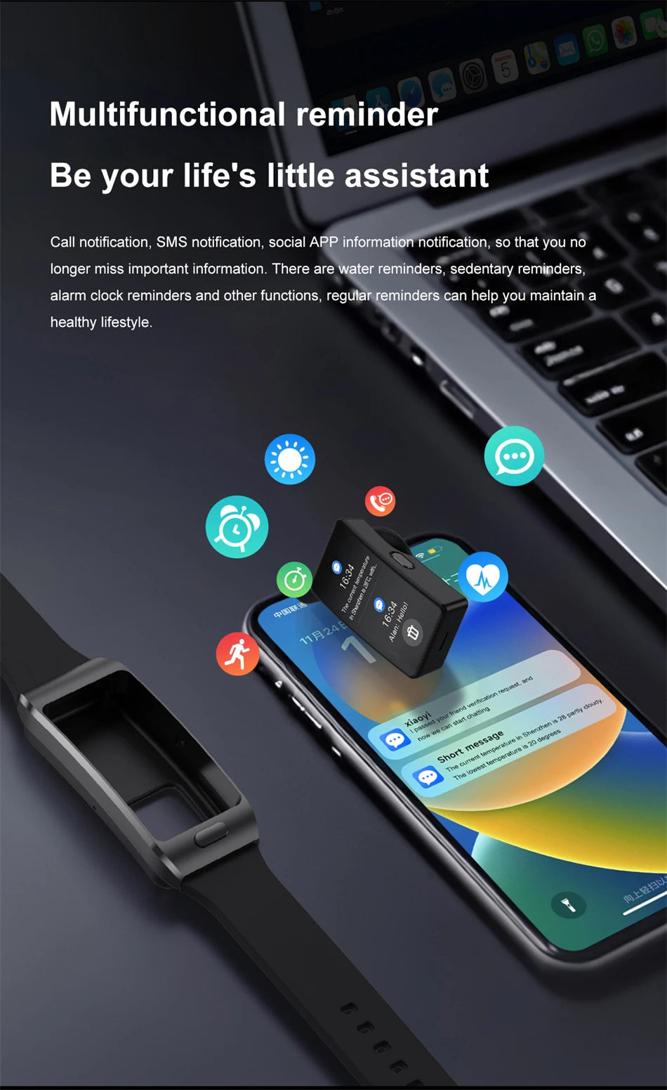 LIGE Sports Smart Watch with Earbuds Answer Make Calls 2 in 1 Bluetooth Music Watch GPS Track Fitness Smart Band for Women Men