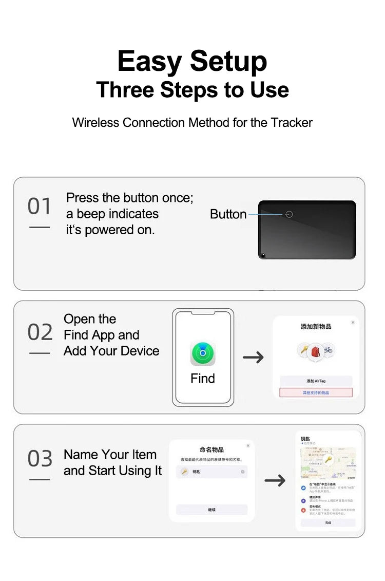 Smart Wallet tracking Card For IOS Find My App Bluetooth Tracker Ultra-thin Smart Tag Waterproof Gps Locator Wireless Charging
