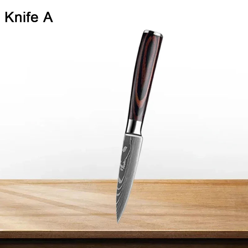 Kitchen Knife Set Japanese Cooking Knives Set Chef Knife Sharp High Carbon