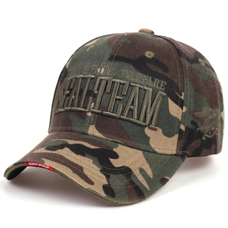 SEALTEAM Letter Embroidery Baseball Caps Spring and Autumn Outdoor Adjustable Casual Hats Sunscreen Hat