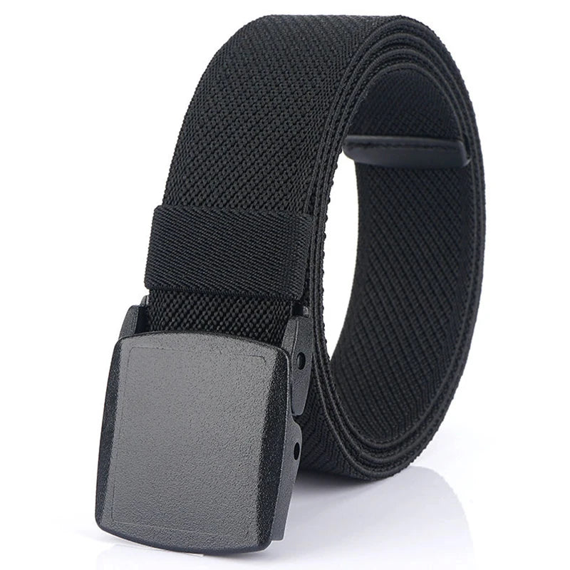 VATLTY Metal Free Men's Elastic Belt Strong Engineering Plastic Quick Release Nylon Buckle Unisex Stretch Belt Outdoor Girdles
