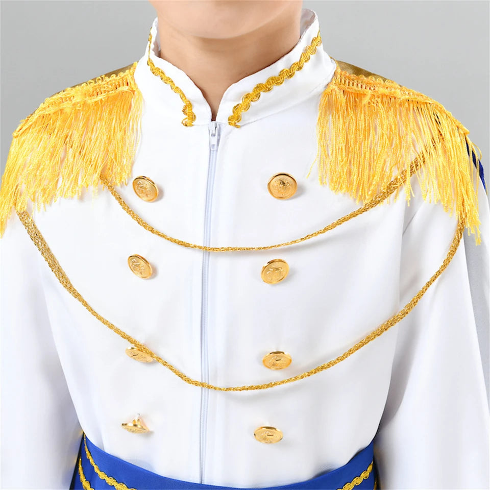 Halloween Carnival Kids Cosplay King Costume Fairy Prince Children Stage Performance Masquerade Festival Boys Clothing Set