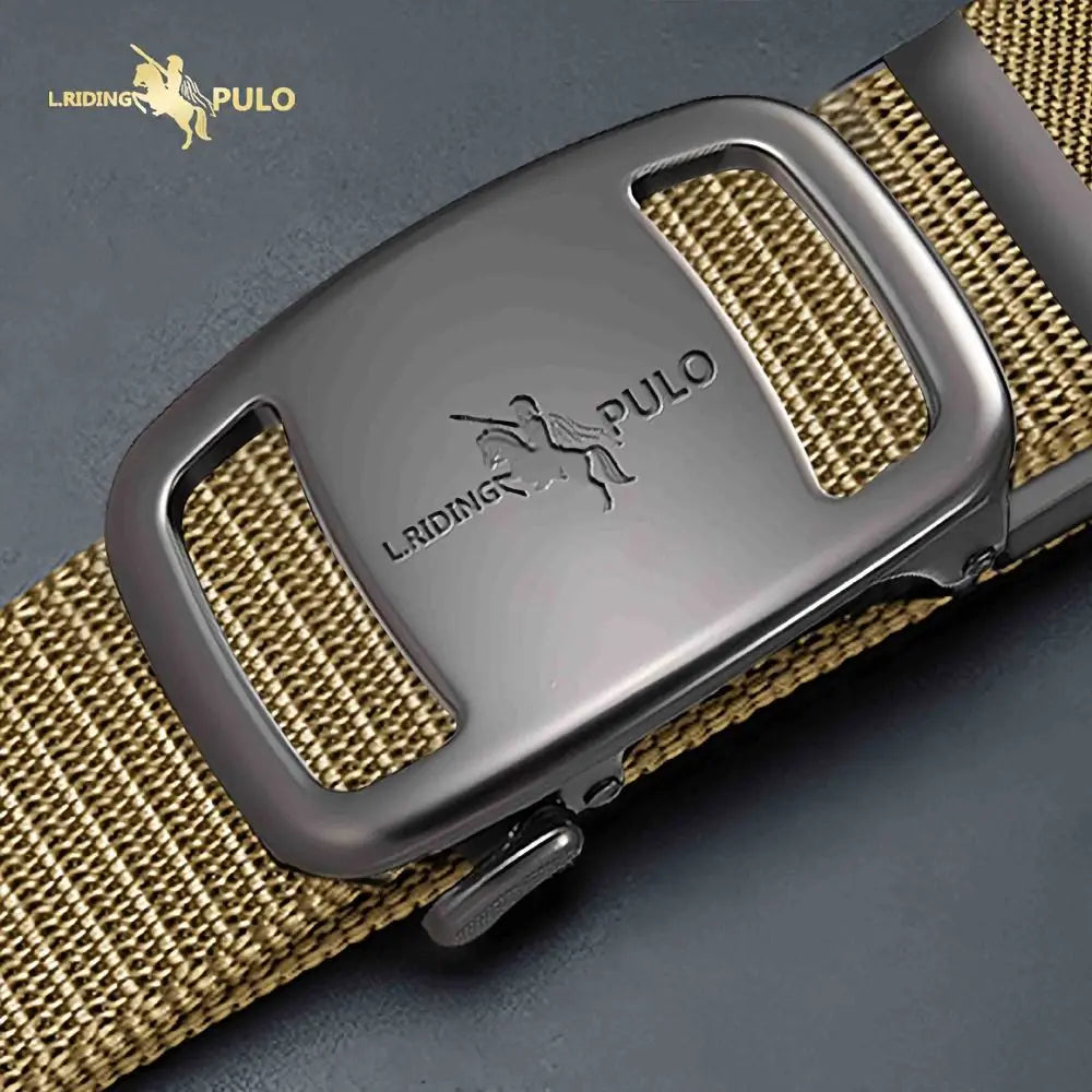 Black Automatic Buckle Belt Men Business Luxury Brand Quality Canvas Belt Casual Simple Wild Style Trendy Jeans Belt