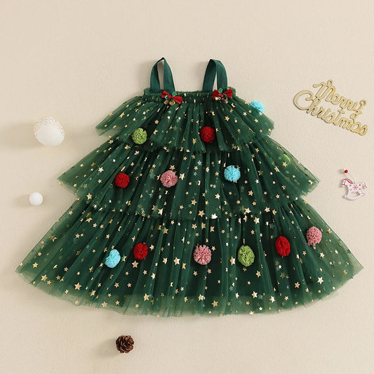 Kid Baby Girls Dress Toddler Infant Children Star Ball Sleeveless
