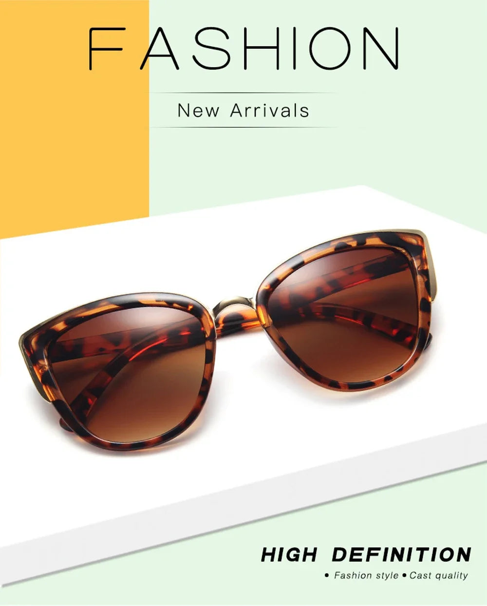 Retro Cateye Sunglasses for Women Polarized Vintage Classic Eyewear UV400 Protection
