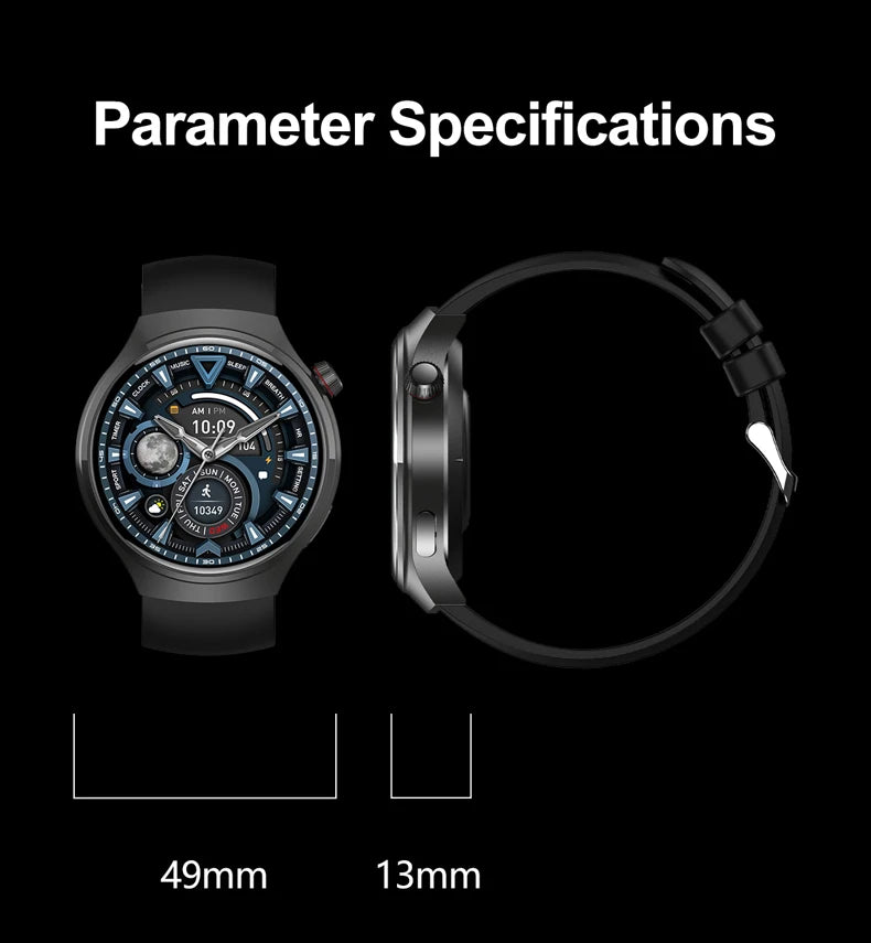 2025 New Watch 4 Pro NFC GPS Smart Watch Men 1.53-inch AMOLED Display 100+ Sports Modes Bluetooth Call High-end Smartwatch Man