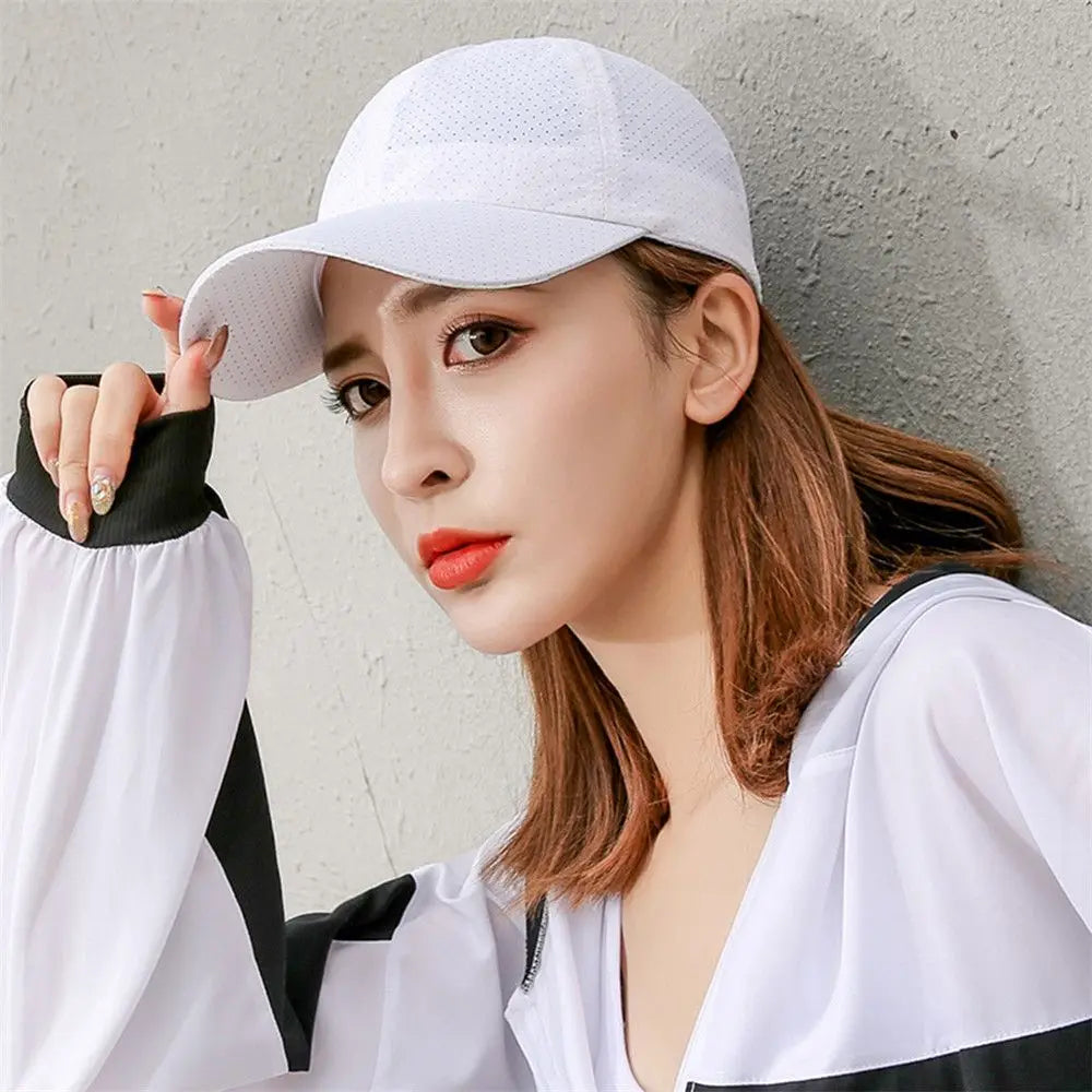Breathable Quick Dry Baseball Cap Mesh Sun Hat Golf Tennis Cap For Outdoor Sports Running Hiking Camping For Men Women